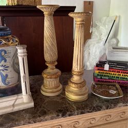 Solid Wood Candle Holders