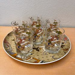 Vintage Cora Glass Set Of 6