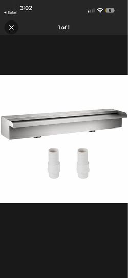 VEVOR Pool Fountain Stainless Steel Pool Waterfall 23.6" x 4.5" x 3.1"(W x D x H