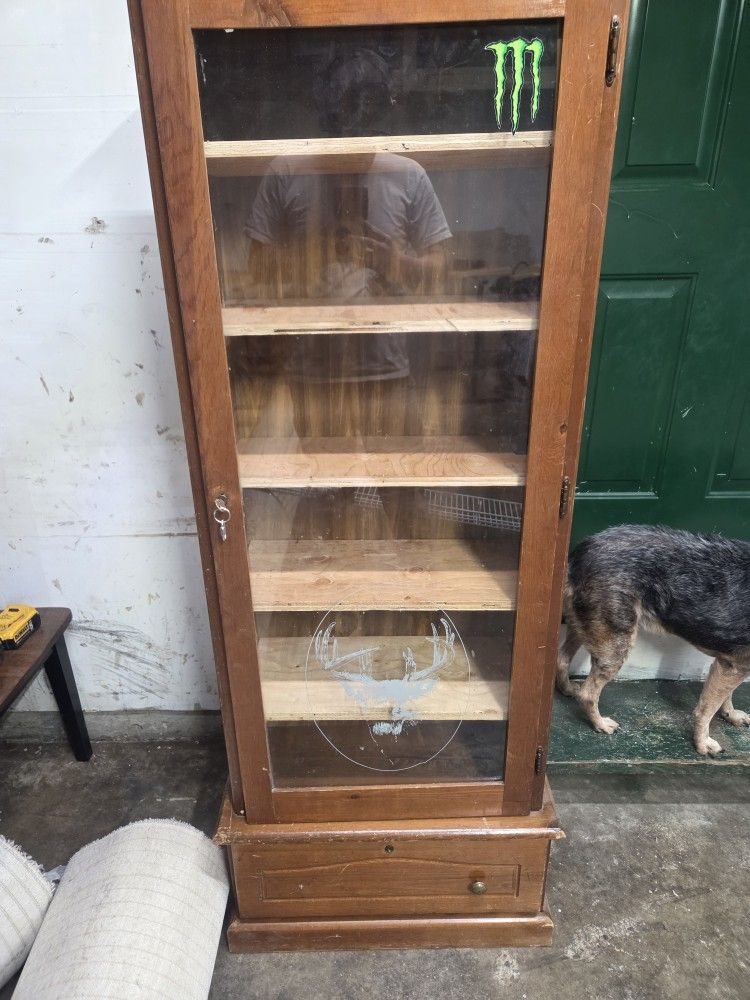 Old Gun Cabinet Turned In Storage