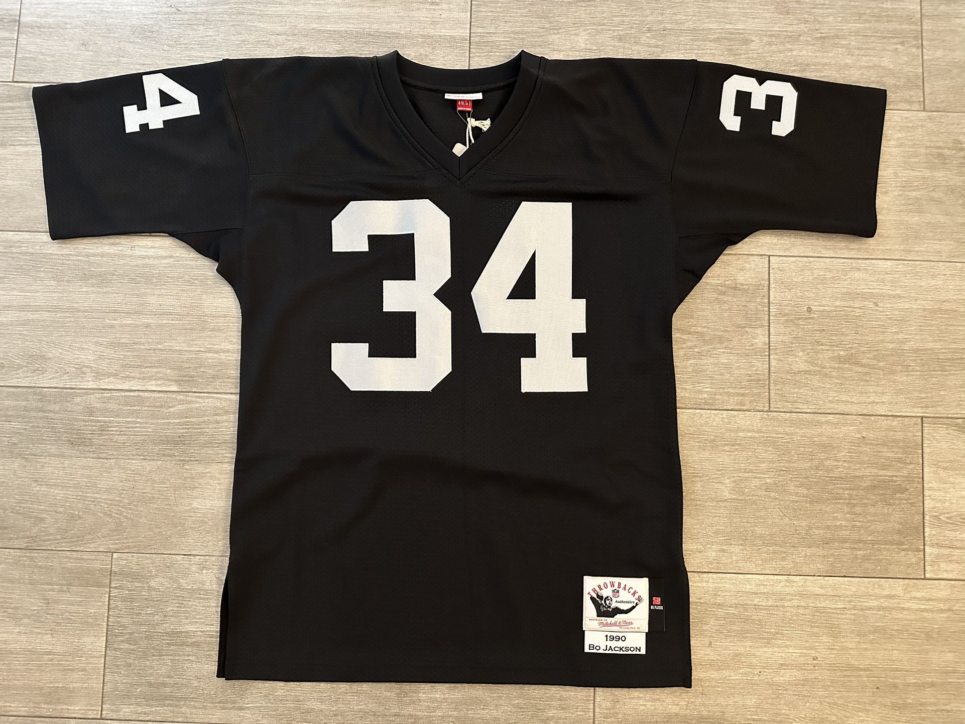 Bo Jackson Mitchell & Ness Los Angeles Raiders 1990 Black Authentic Jersey Size Large 42 New w/ Tags