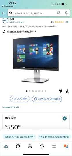 Dell Ultrasharp 24-Inch Screen LED-Lit Monitor