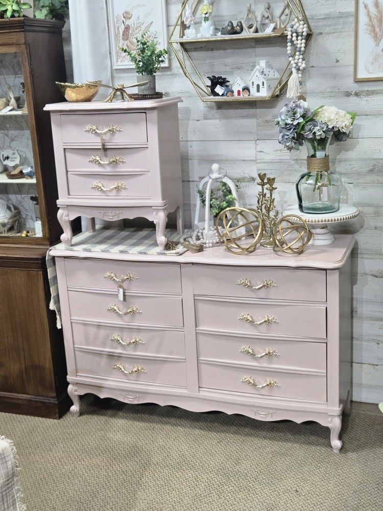 French Provincial Set Dresser + Nightstand