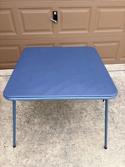 Blue Folding Card Table