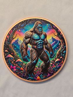 Bigfoot Sasquatch Round Copper Art