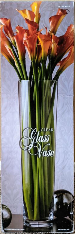 Clear Glass Vase 27.5" (70cm)