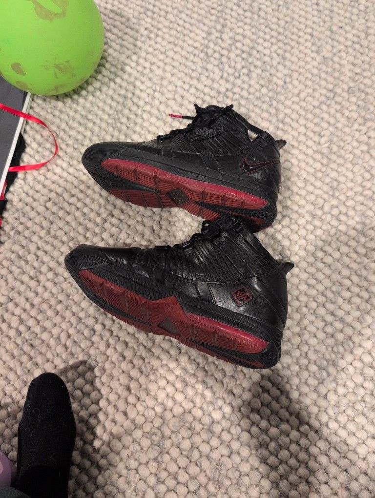 Lebron 3 Crimson Black Size 10