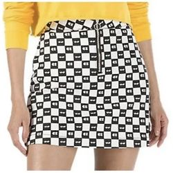 Vans Lazy Oaf Eyeball Checkered Mini Skirt XL Black White 2018 Limited Zipper