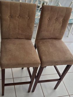Leather suede barstools