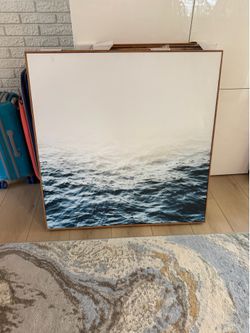 Modern Ocean Canvas Wall Art - 36" x 36"🌊