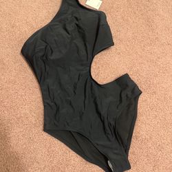 New Small Black One Piece Swimsuit Bathing Suit Festival Rave Boho Outfit 