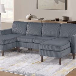 3-Piece Sectional Set RAF/LAF Chaise & Armless Loveseat