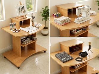 Multi-Functional Rolling Utility Desk / Study Table