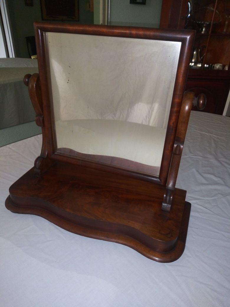 Antique Victorian Mahogany Dressing Table Swing Mirror
