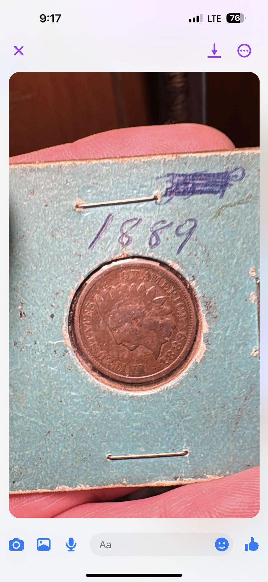 1889 Indian Head Penny