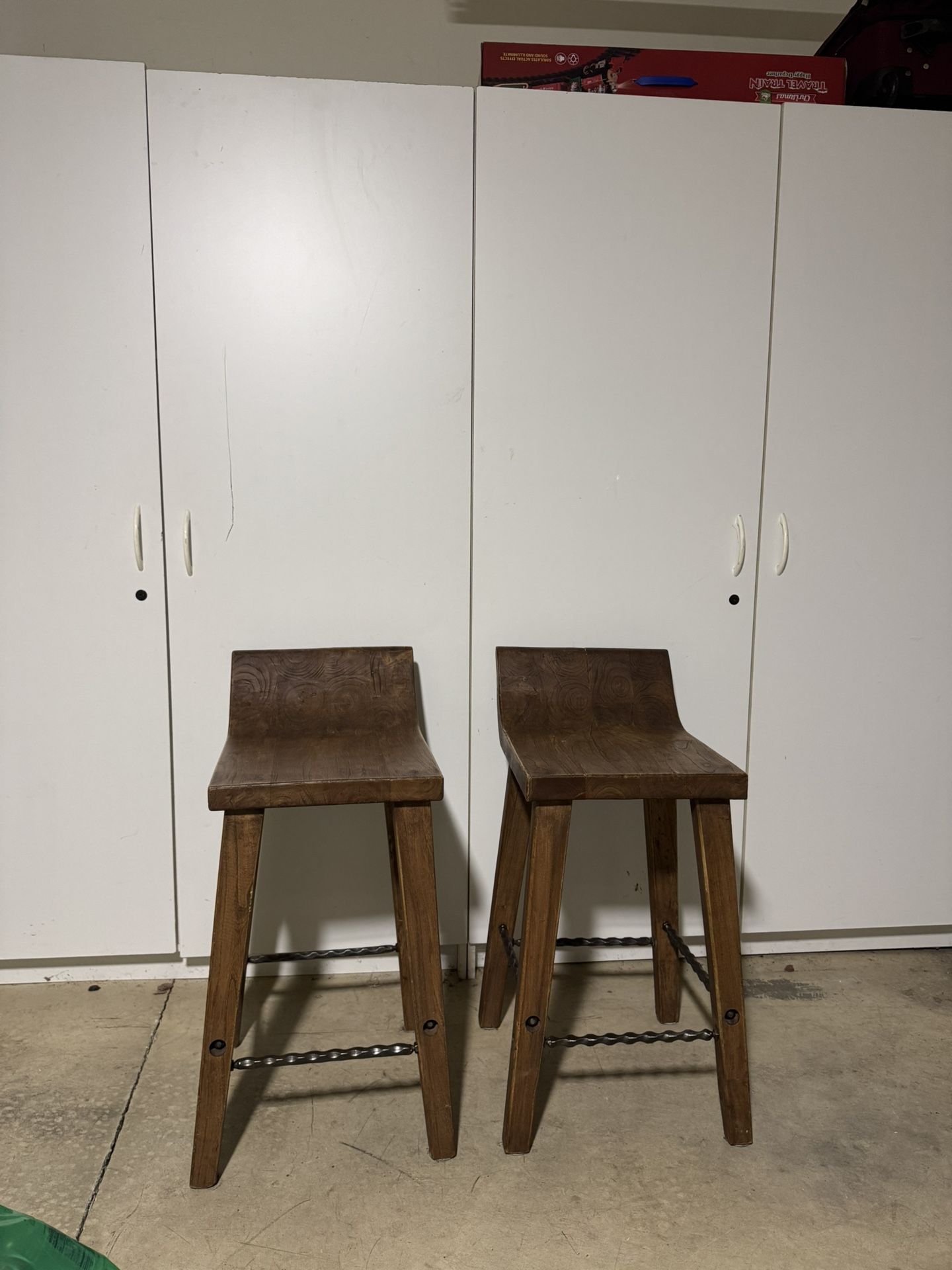 3 Wooden Bar Stools