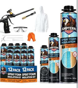 12 Pack Spray Foam Insulation Kit