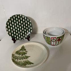 Crate & Barrel Christmas Dishes