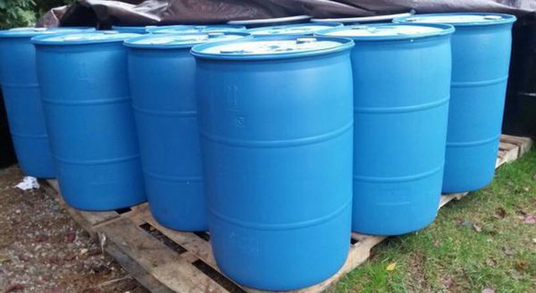 55 Gallon Plastic Rain Barrels for Sale in Everett, WA 