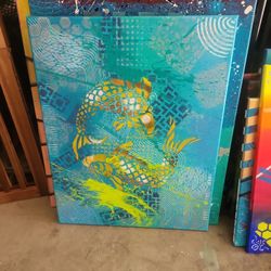 Koifish abstract painting