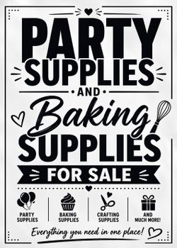 Party baking craft supplies