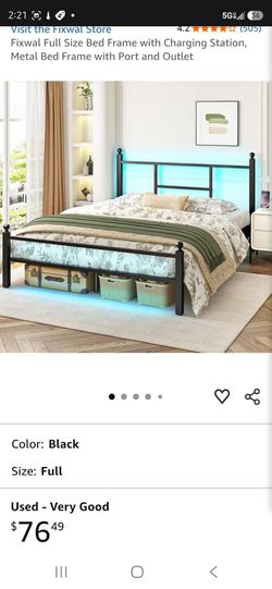 New full size bed frame (in box)