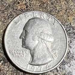 1974 No Mint Mark Quarter 