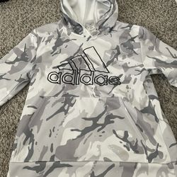 Adidas White Camo Sweater