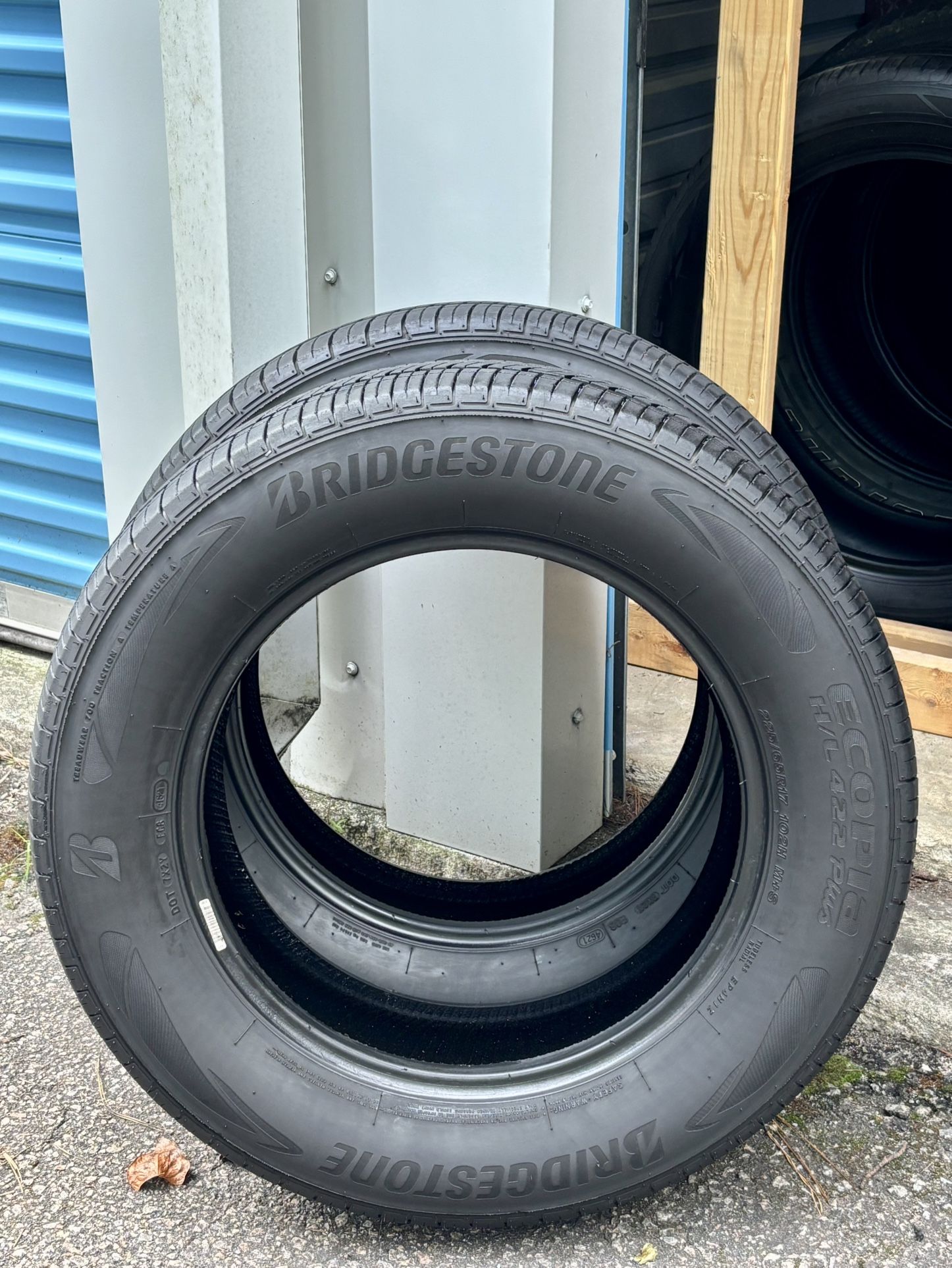 2 Used Tires Bridgestone Ecopia H/L 422 Plus 225/65R17. About 85% Tread. 
