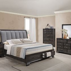 50% SALE Queen Size Platform Bedroom, Set With Storage
