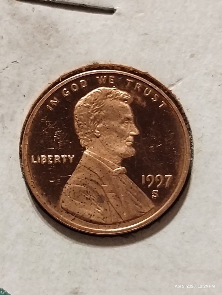 Rare Error!! 1997-S Proof Wide AM Lincoln Memorial Cent