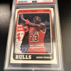 1988 Fleer Michael Jordan 17 PSA 7