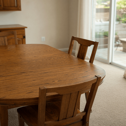 Wood Dining Room Set with 6 Chairs and Sideboard – Good Condition - Berkeley Heights, NJ