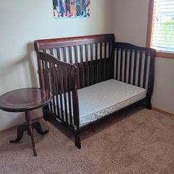 Baby Crib + Toddler Conversation Bed W/beauty rest Mattress 