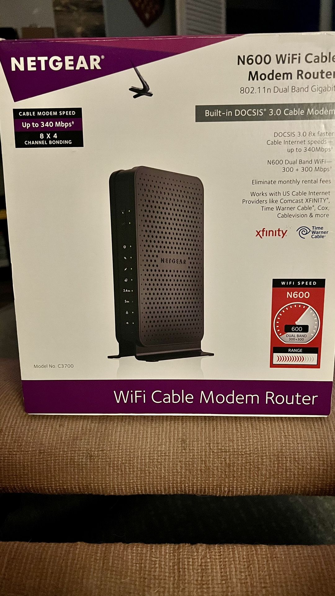 Netgear N600 WIFI Cable Modem Router