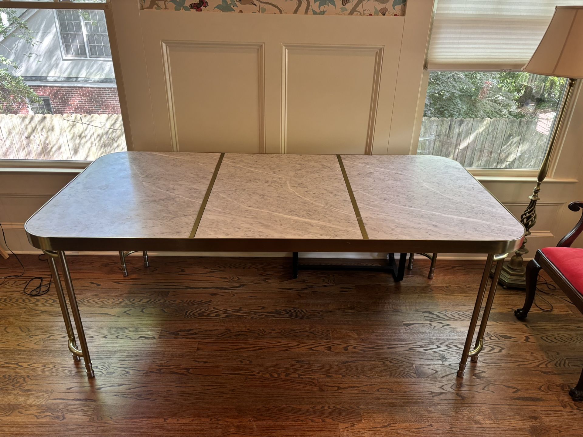 Marble And Brass Dining Table, Anthropologie