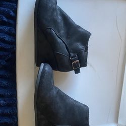 Black Ankle Wedges 