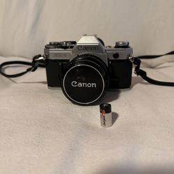 Canon AE-1 35mm SLR Film Camera W/ 50mm f/1.8 Lens Tested Working