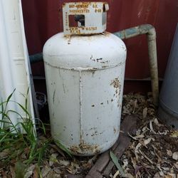 Tall propane tank