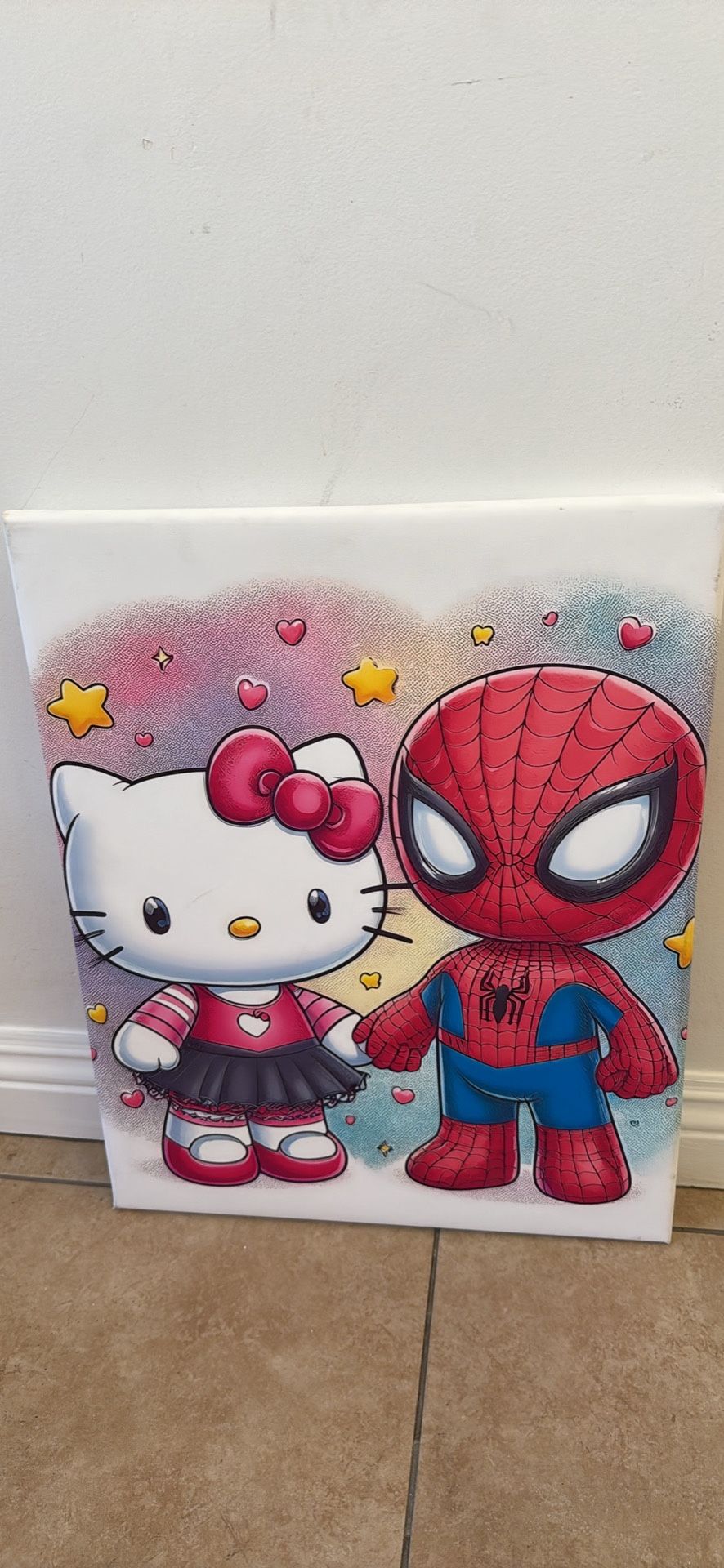 Hello Kitty & Spiderman Portrait