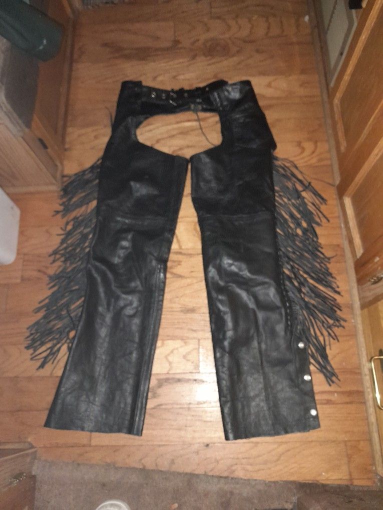 Leather Fringed Chaps