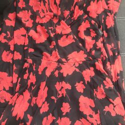 Black Floral Print Maxi Dress