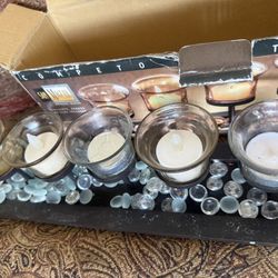 Centerpiece Or Side-bar Candle Piece Wrought Iron 