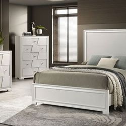 Brand New White 4pc Queen Bedroom Set (Available In Eastern King)