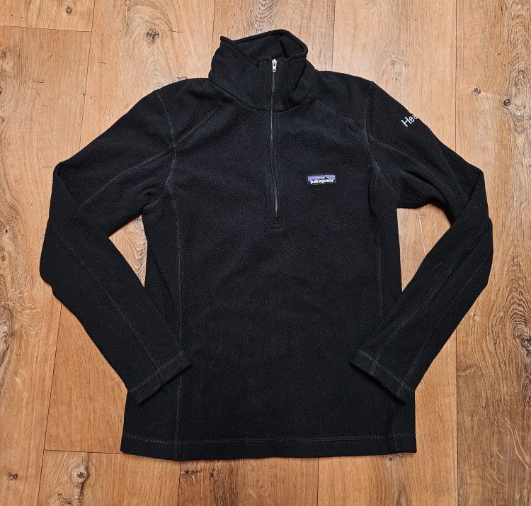 Patagonia Women's Micro D 1/4 Zip Up Fleece Pullover Size XS Black Pullover 