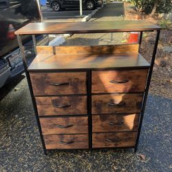 8 Drawer Dresser, Fabric Storage Tower 