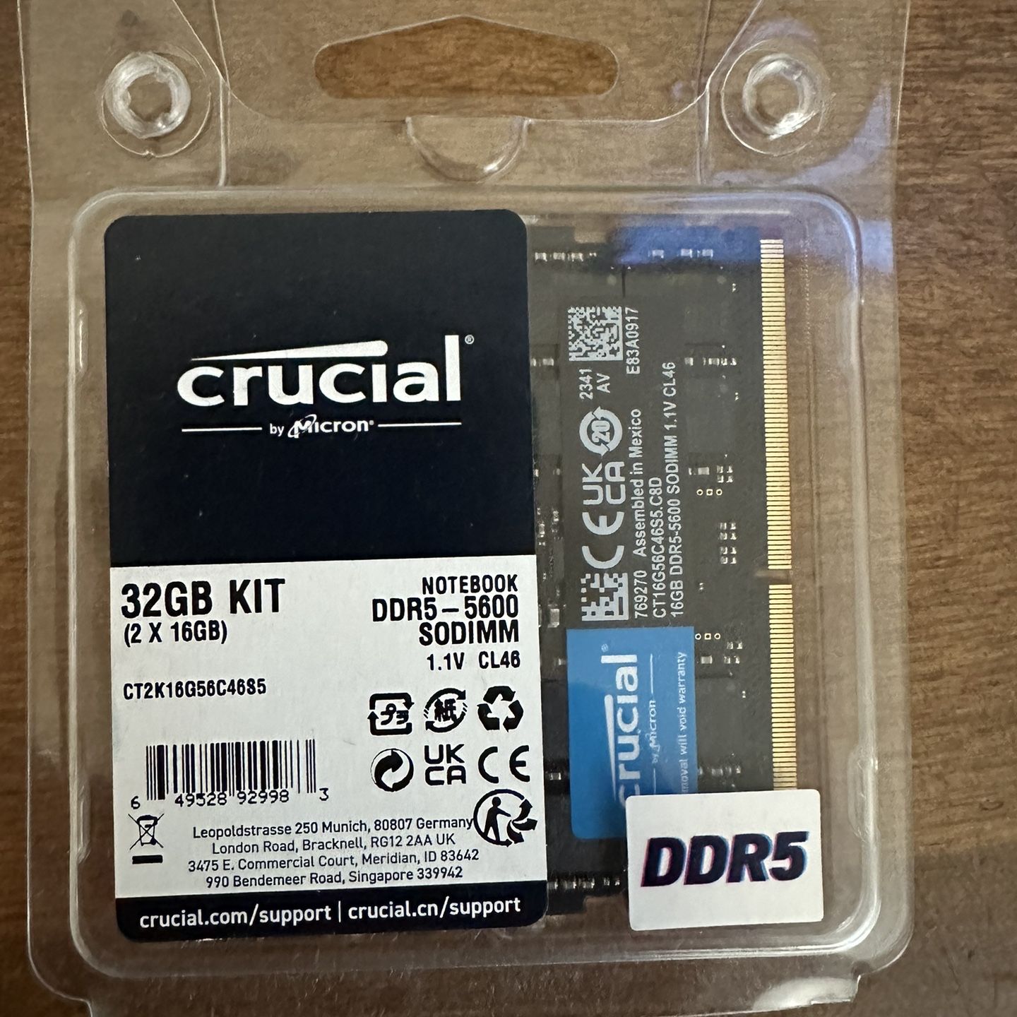 Ddr5 Laptop Ram 32gb 