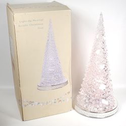 Cracker Barrel Exclusive 18" Light Up Acrylic Musical Christmas Trees