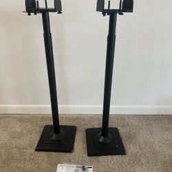 Universal Speakers Stands Pair 34" to 43.3" Height Adjustable