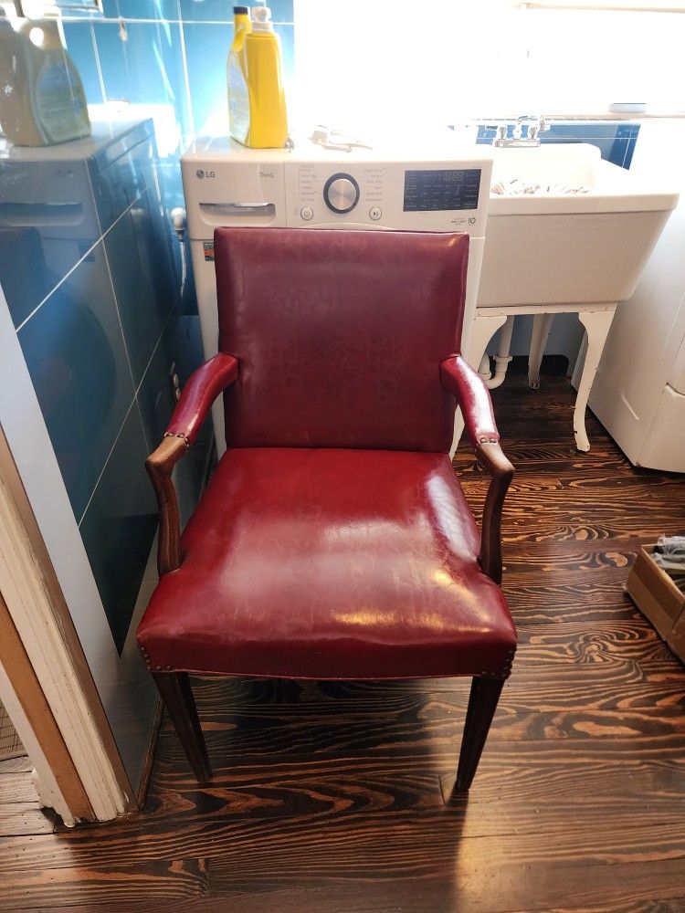 Vintage Red Leather Chair